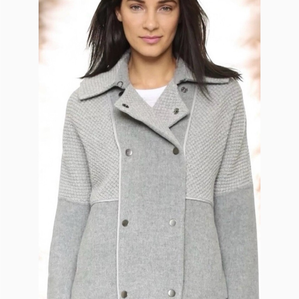 Vince Women's Light Gray Pea Coat